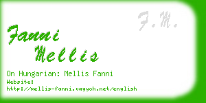 fanni mellis business card